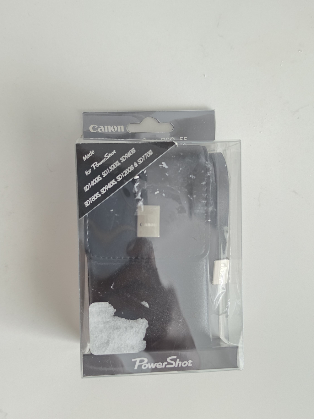 NIB Canon Deluxe Black Leather Camera Case PSC-55 with Wrist Strap - Picture 2 of 8